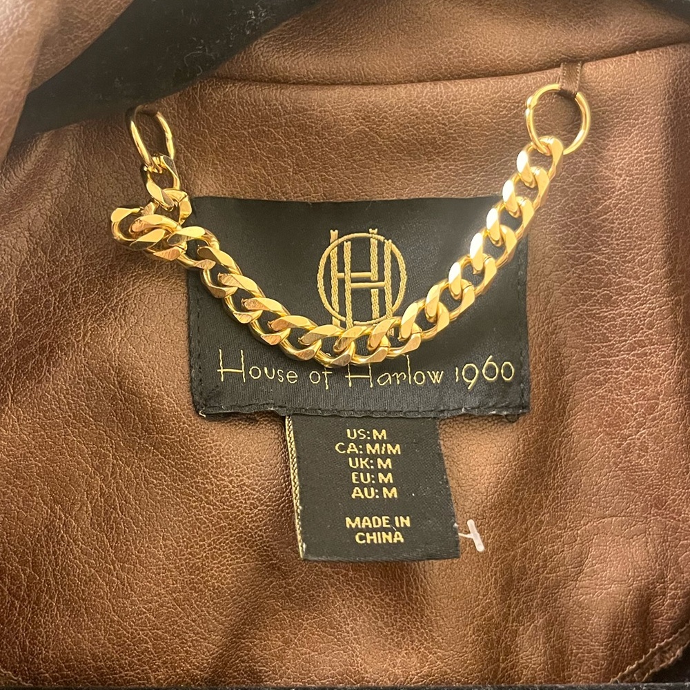 Harlow Chocolate Leather Jacket - Picture 2 of 3